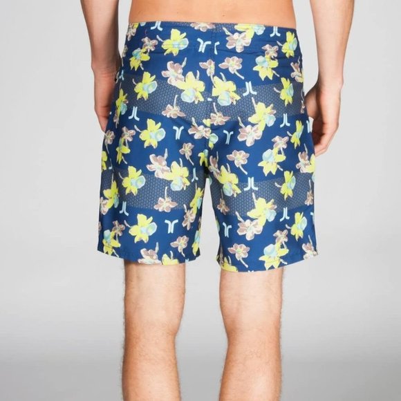 WeSC Board Shorts | Size XL 36 | NWT | Navy Blue Floral Print - Picture 4 of 6
